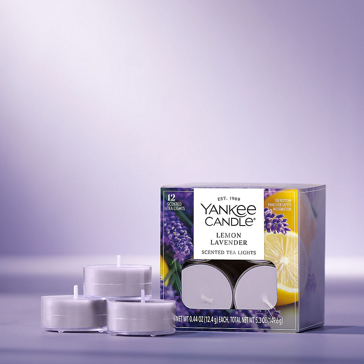 Lemon Lavender Scented Tea Light Candles - US 11761