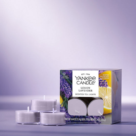 Lemon Lavender Scented Tea Light Candles - US 11761