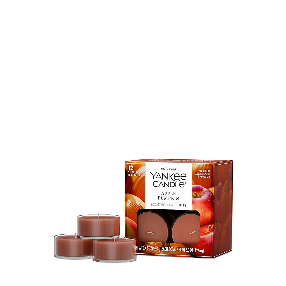 Apple Pumpkin Scented Tea Light Candles - US 83848
