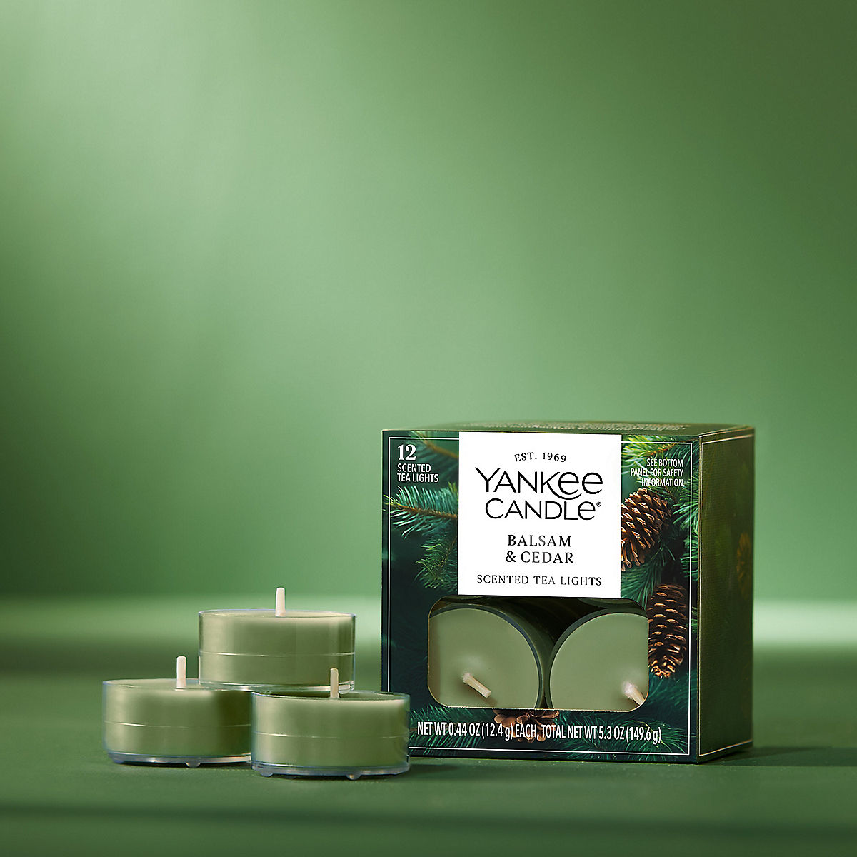 Balsam & Cedar Scented Tea Light Candles - US 72437