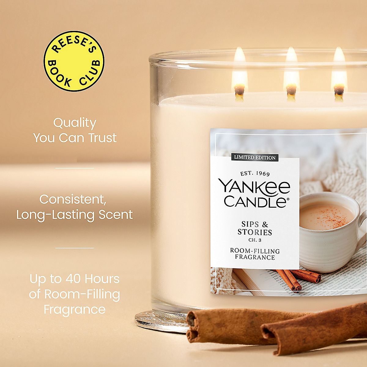 Sips & Stories 3-Wick Candle - US 07565