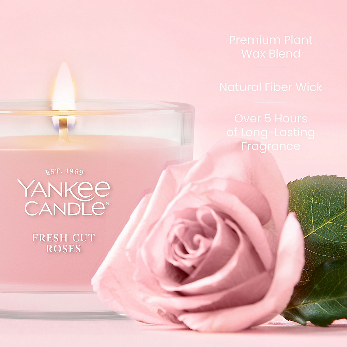 Fresh Cut Roses Mini Candle - US 32806