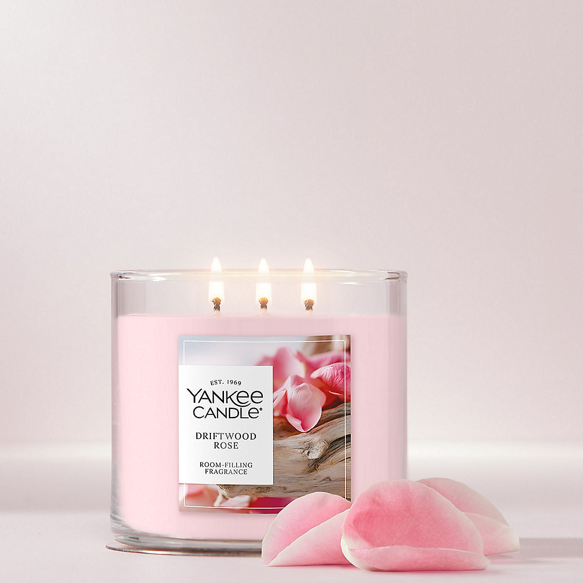 Driftwood Rose 3-Wick Candle - US 01218