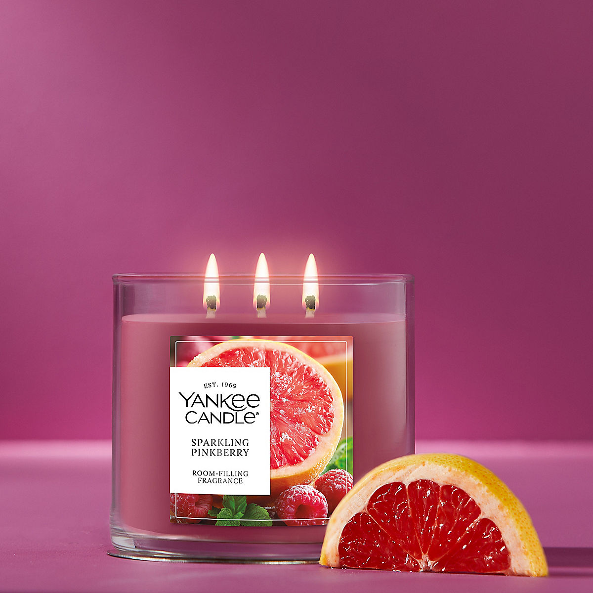 Sparkling Pinkberry 3-Wick Candle - US 87089