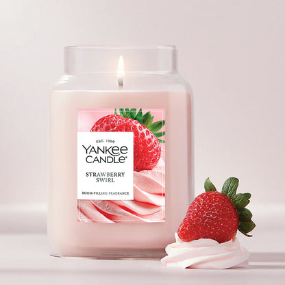 Strawberry Swirl Original Large Jar Candle - US 39662