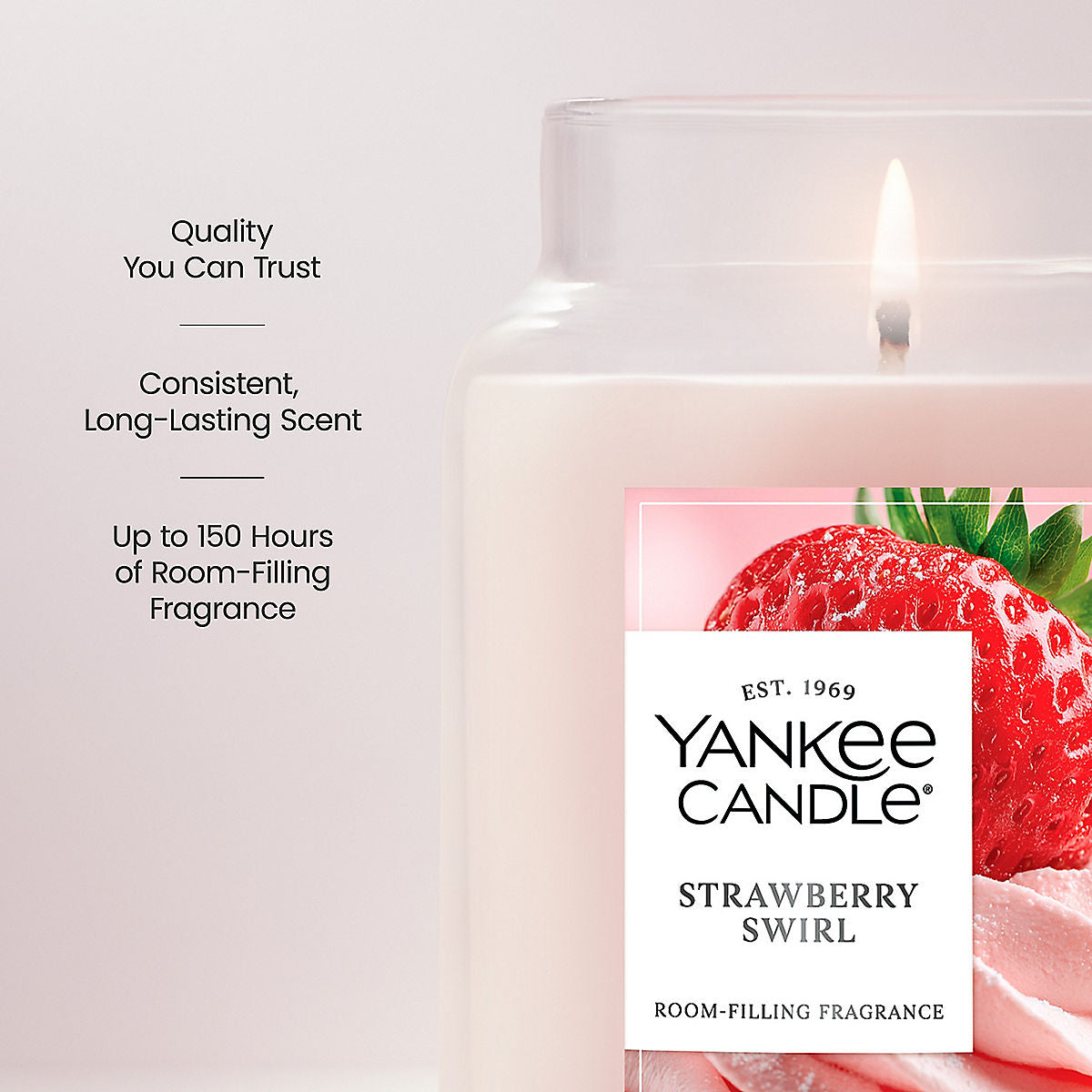 Strawberry Swirl Original Large Jar Candle - US 39662