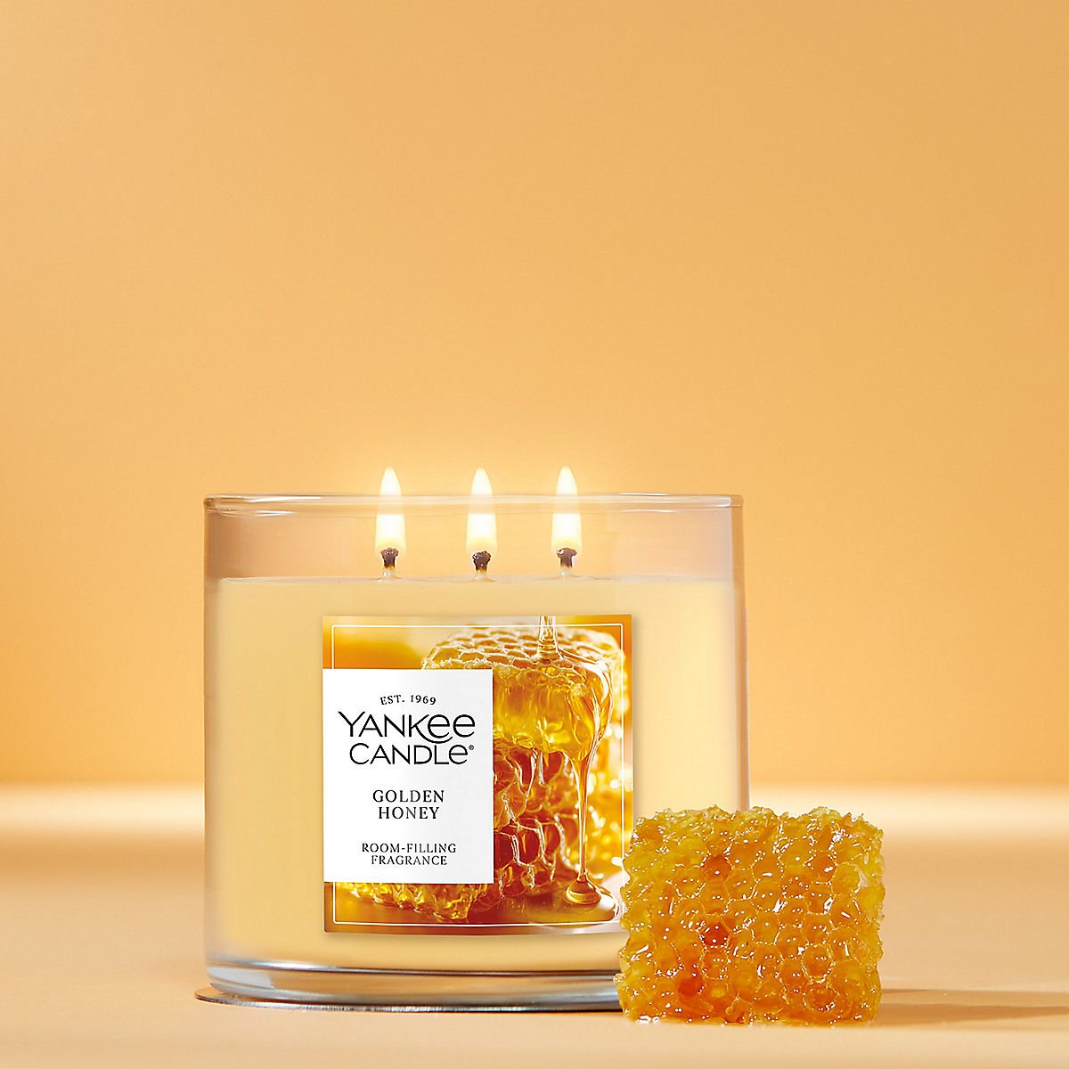 Golden Honey 3-Wick Candle - US 78782