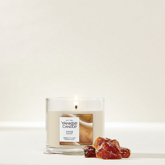 Amber Linen Small Tumbler Candle - US 47648