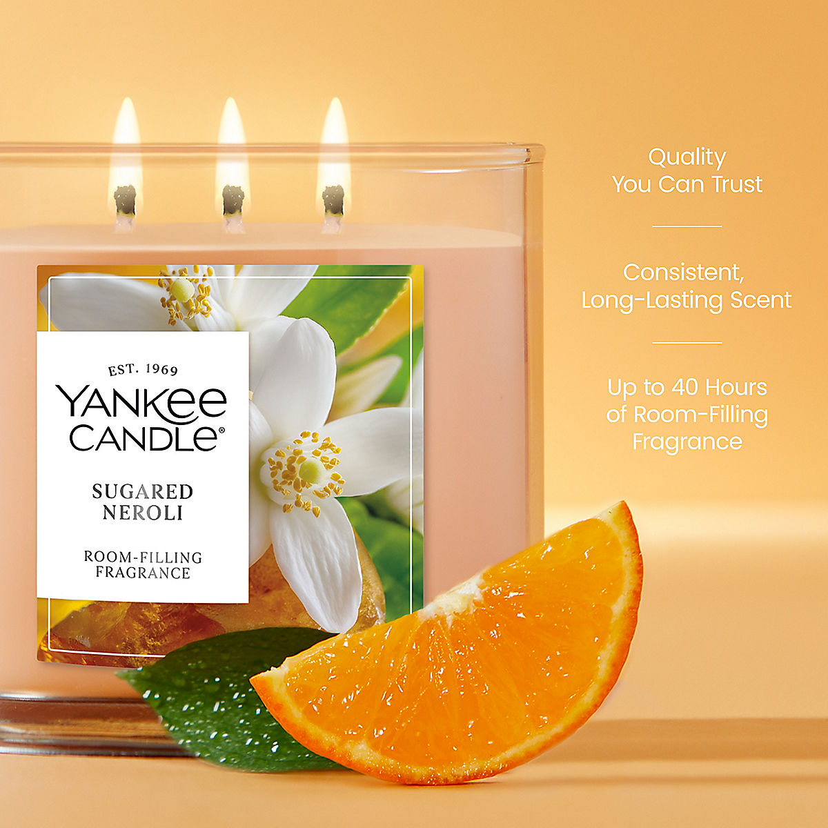 Sugared Neroli 3-Wick Candle - US 62604