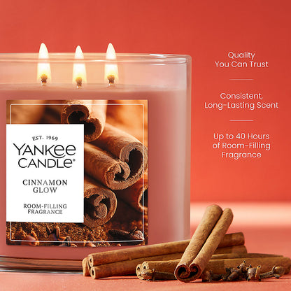 Cinnamon Glow 3-Wick Candle - US 67459