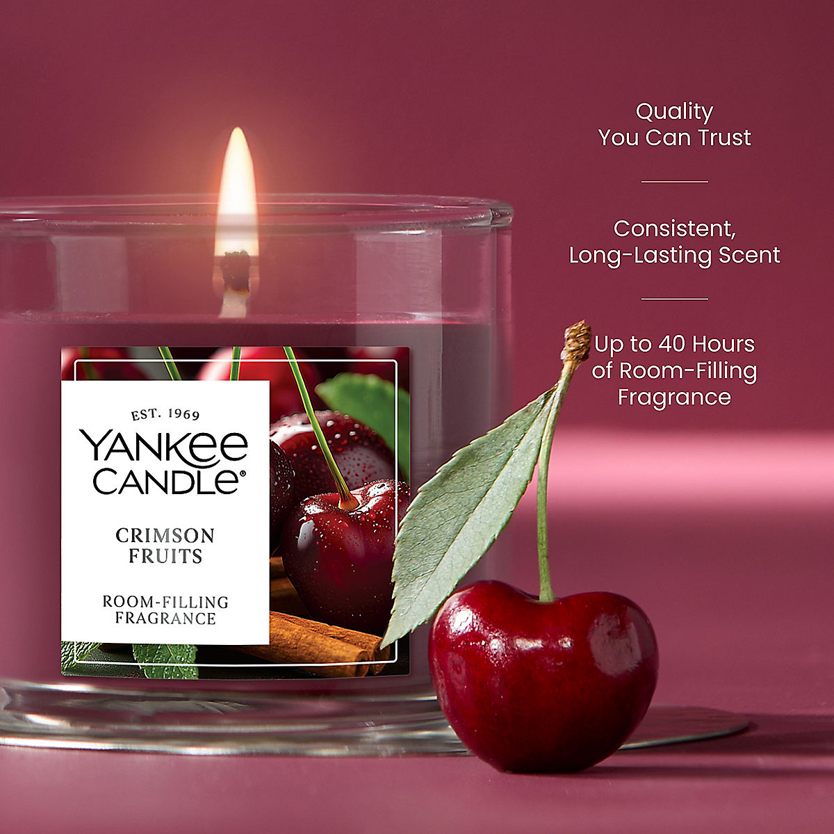 Crimson Fruits Small Tumbler Candle - US 88196
