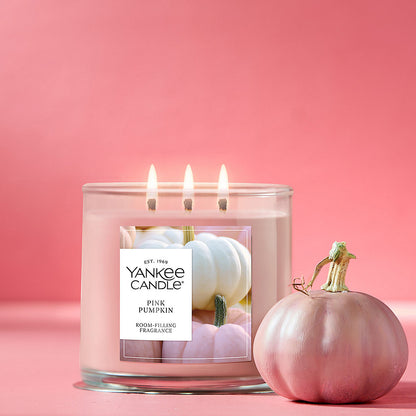 Pink Pumpkin 3-Wick Candle - US 75415