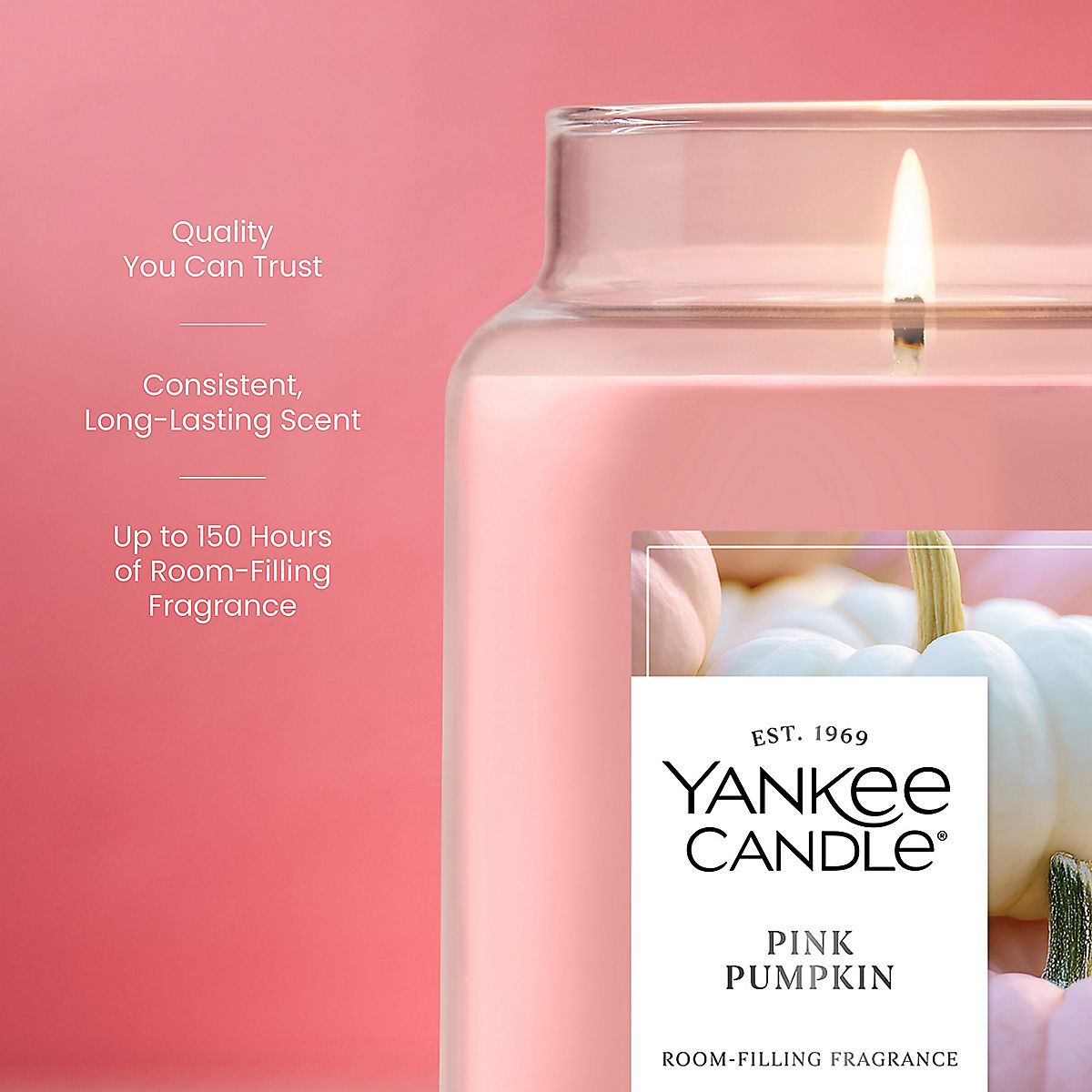 Pink Pumpkin Original Large Jar Candle - US 26427