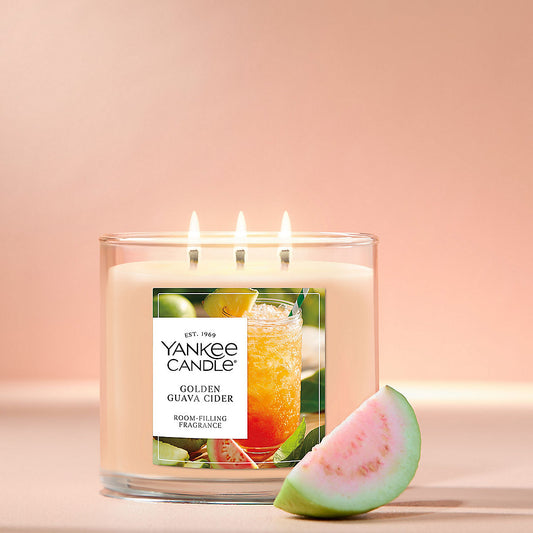 Golden Guava Cider 3-Wick Candle - US 16673