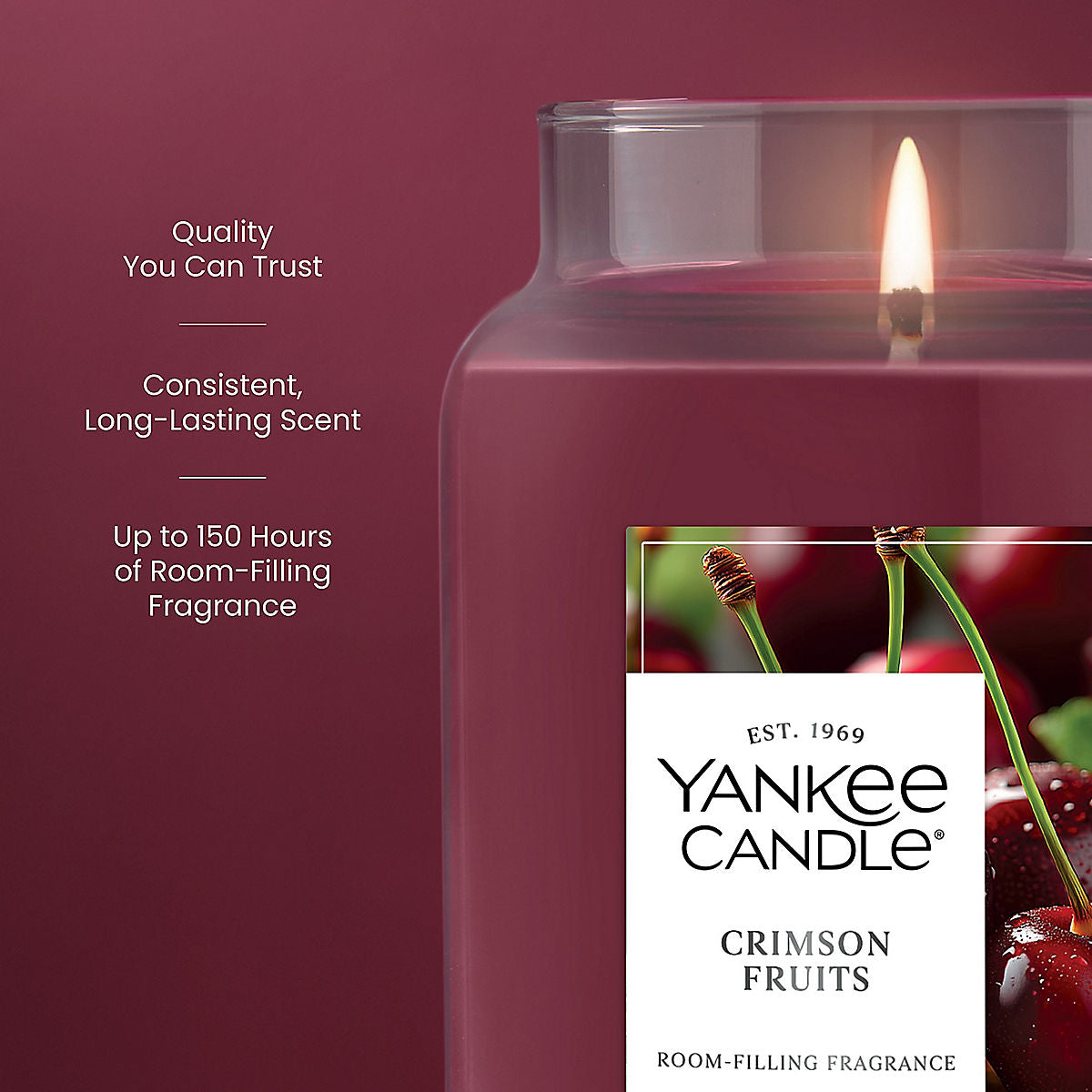 Crimson Fruits Original Large Jar Candle - US 32551