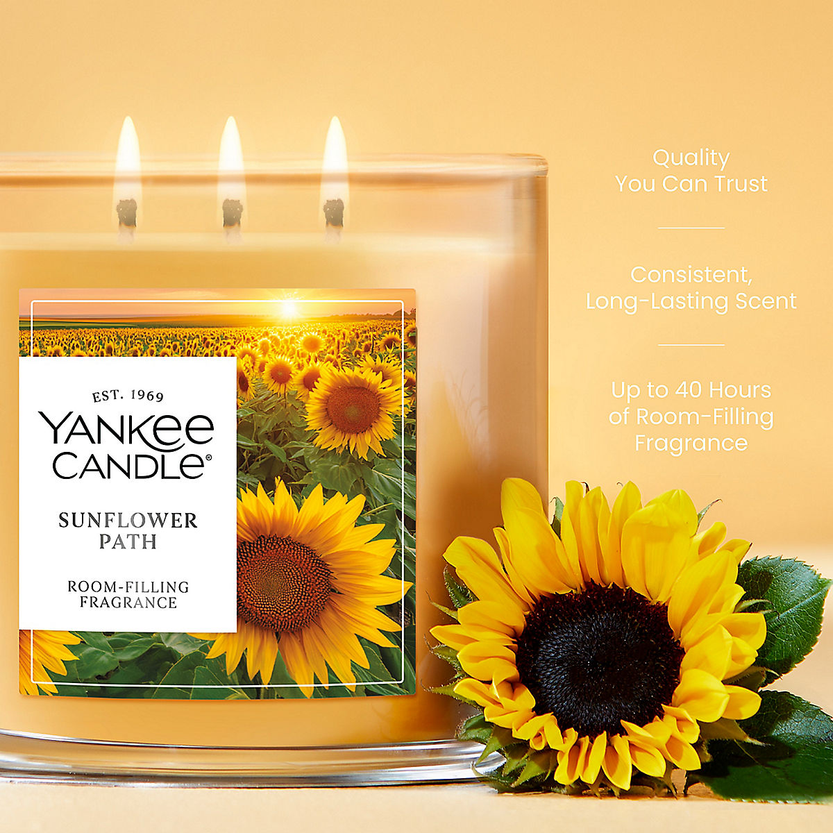 Sunflower Path 3-Wick Candle - US 27346