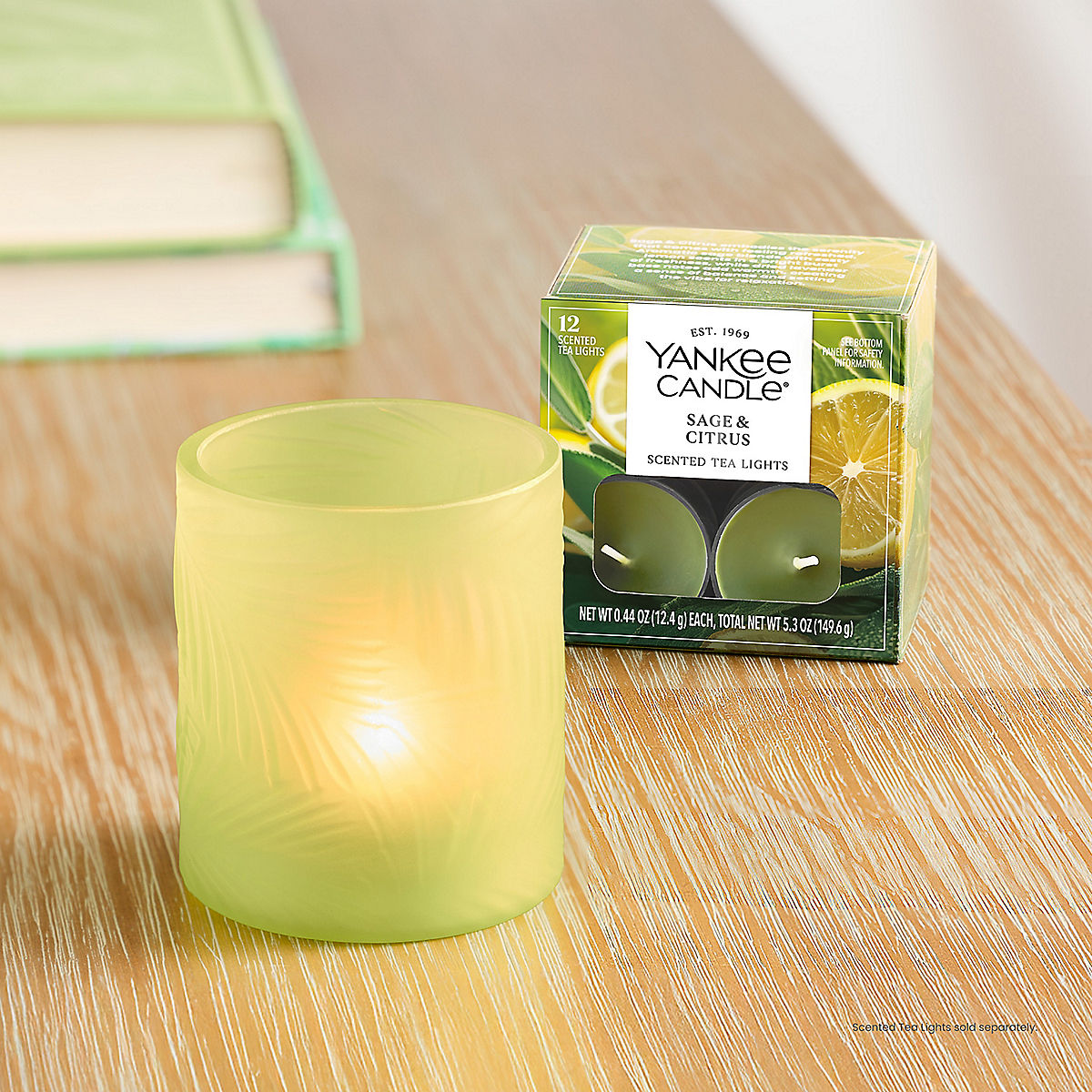 Sage Leaf Tea Light Candle Holder - US 79611