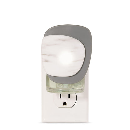 White Marble Pebble ScentPlug® Diffuser with Light - US 97859