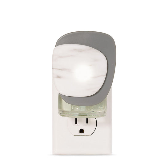 White Marble Pebble ScentPlug® Diffuser with Light - US 97859