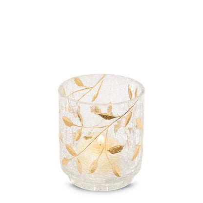 Gold Blossom Tea Light Candle Holder - US 05560