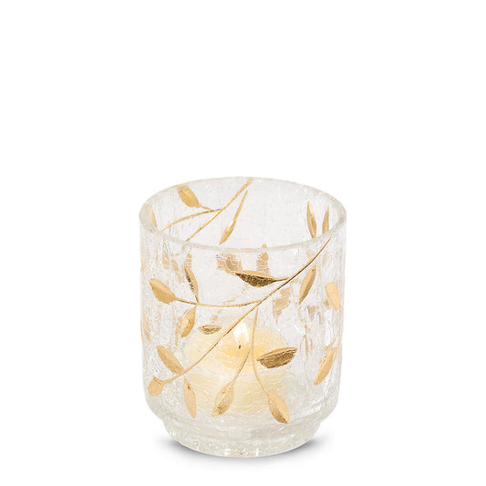 Gold Blossom Tea Light Candle Holder - US 05560