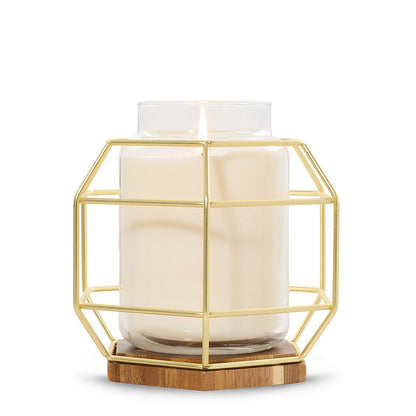 Caged Gold Jar Candle Holder - US 76446