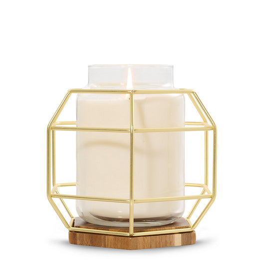 Caged Gold Jar Candle Holder - US 76446