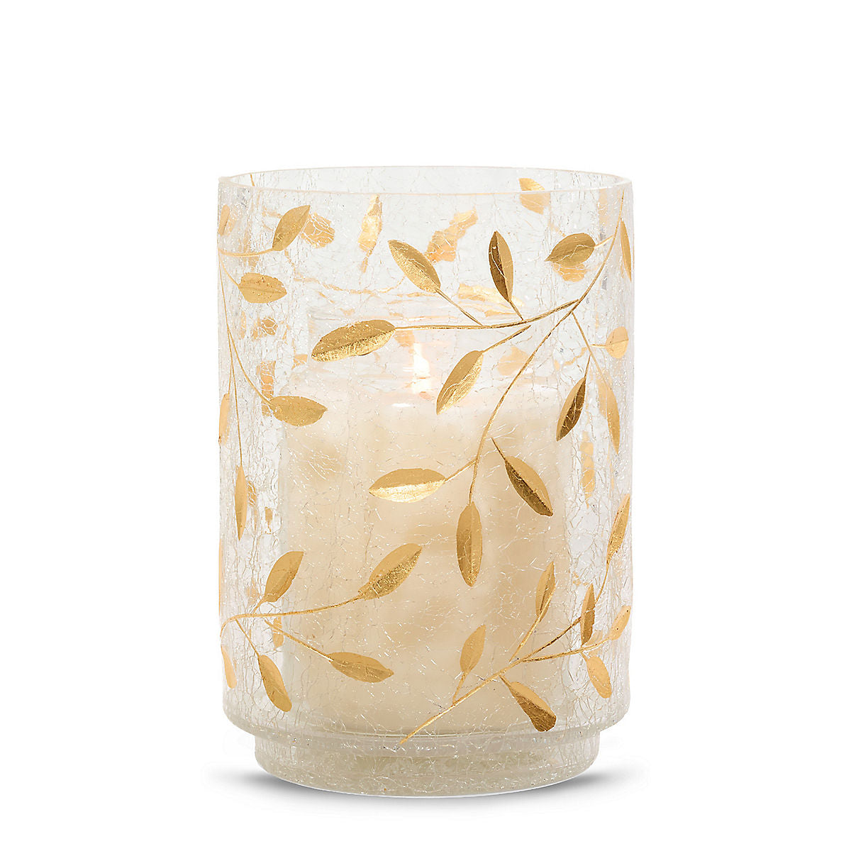 Gold Blossom Jar Candle Holder - US 40203