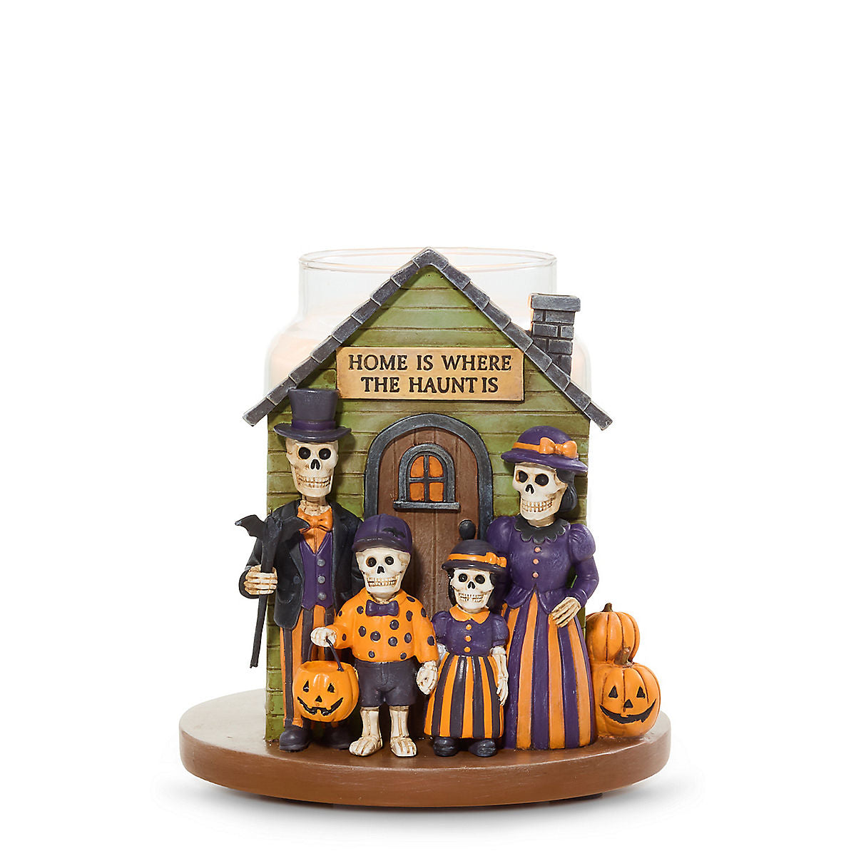 Bonebury Lane Haunted House Jar Candle Holder - US 74392