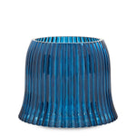 Blue Ribbed Jar Candle Shade - US 02859